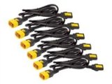APC Power Cord Kit (6 ea), Locking, C13 to C14 (90 Degree), 0.6m AP8702R-WW