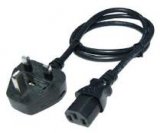 1m Kettle lead style Power Cable IEC 320 C13 to UK 3 pin Plug PWR0002A